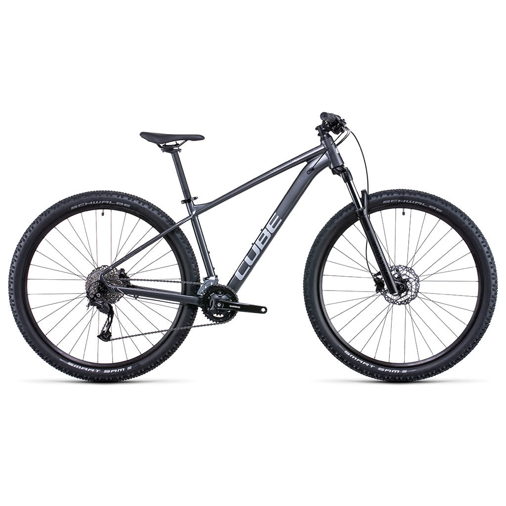 Bicicleta de montaña CUBE Aim SL 2022 Graphite'n'Metal / Transmisión 2x9 velocidades